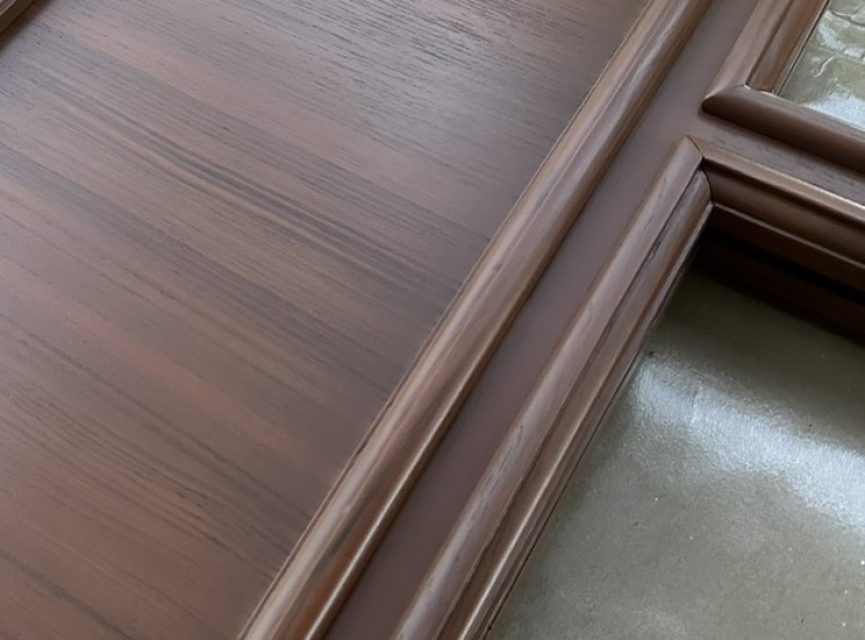 Teak Door Close-up